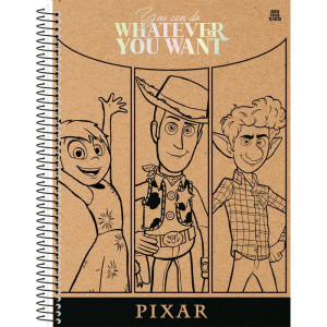 Caderno 10x1 Capa Dura Pixar 160f-116764-23233