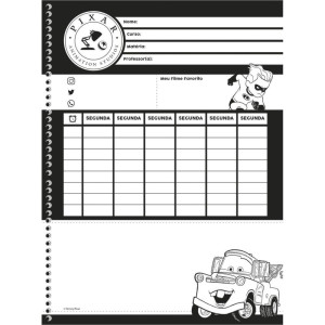 Caderno 10x1 Capa Dura Pixar 160f-116764-39432
