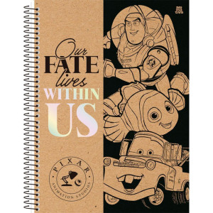 Caderno 10x1 Capa Dura Pixar 160f-116764-54263