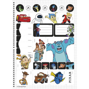 Caderno 10x1 Capa Dura Pixar 160f-116764-89867
