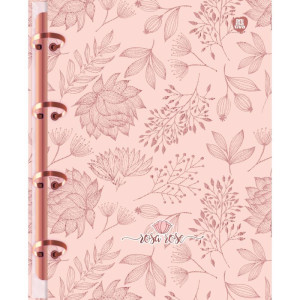 Caderno Argolado Rosa Rose 160f-116781-90245