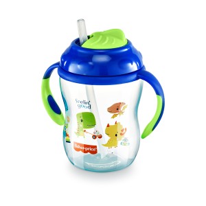 Copo De Treinamento Com Canudo First Moments - Azul Blueberry Smoothie-BB1016-73107