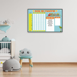 Quadro Planner Mural Da Conquista Kids 60x40c-115073-16394