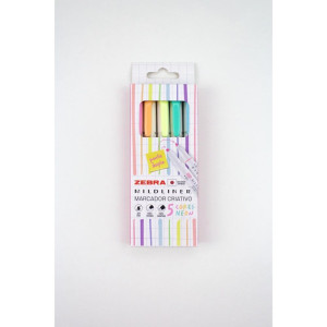 Caneta Marca Texto Mildliner 5 Cores Neon