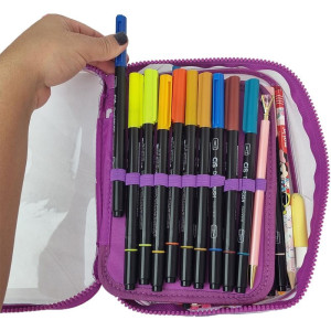 Estojo Box Pvc Lilas Cristal G C/divis.-117841-22142