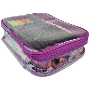 Estojo Box Pvc Lilas Cristal G C/divis.-117841-69177