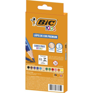 Lapis De Cor Sextavado Bic Kids Madeira 12 Cor.-106110-48170