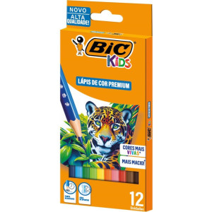 Lapis De Cor Sextavado Bic Kids Madeira 12 Cor.-106110-68964