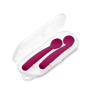 Kit Duas Colheres De Silicone First Bites No Case - Rosa-BB1046-49708