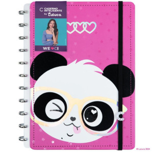 Caderno Inteligente Grande Luluca Pandalu Glow 80fls-117101-37259