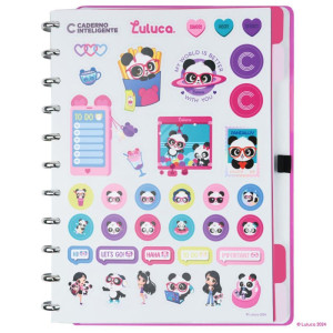Caderno Inteligente Grande Luluca Pandalu Glow 80fls-117101-93975