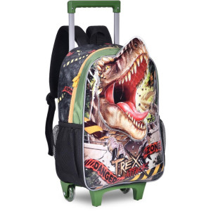 Mochila Infantil Com Rodinha T-rex 3d G Estojo+lancheira-116997-27736
