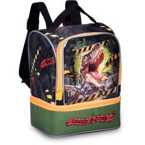 Mochila Infantil Com Rodinha T-rex 3d G Estojo+lancheira-116997-36787