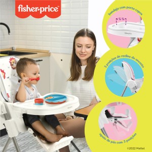 Cadeira De Alimentação Alta Chef's Chair Fisher-price Azul-BB313-14592