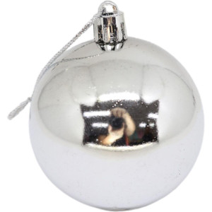 Artigo Para Decoracao Natal Bola 4cm Fosca/lisa/glit.prata-117657-55967