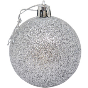 Artigo Para Decoracao Natal Bola 6cm Fosca/lisa/glit.prata-117665-51790