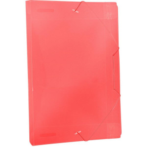 Pasta Aba Elastica Plastica Oficio 20mm Vermelho