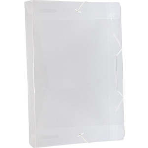 Pasta Aba Elastica Plastica Oficio 40mm Cristal