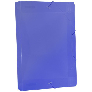 Pasta Aba Elastica Plastica Oficio 55mm Azul