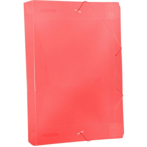 Pasta Aba Elastica Plastica Oficio 55mm Vermelho-118295-88030