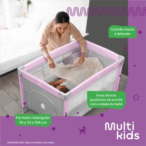 Berço Desmontável Serene Multikids Baby Azul-BB386-76263