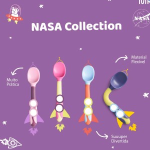 Conjunto De Colheres Flexíveis Nasa Rosa-BB1199-29289