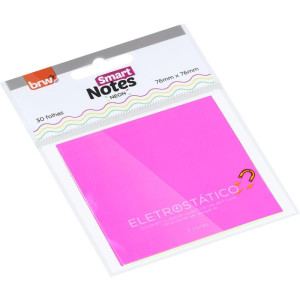 Bloco De Recado Autoadesivo Eletrostatico 76x76mm 3cor 30f-118162-36450