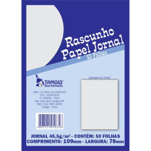 Bloco Para Rascunho Jornal 1/72 50fls 78x109mm-118363-40272