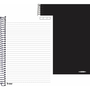 Caderno 01x1 Capa Dura Neutro Preto 96f Sem Pauta