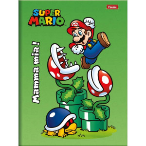 Caderno Brochura 1/4 Capa Dura Super Mario Bros 80fls.-098362-37648