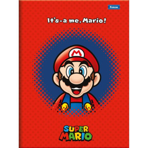 Caderno Brochura 1/4 Capa Dura Super Mario Bros 80fls.-098362-72957