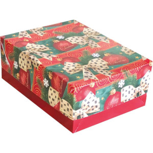 Caixa Para Presente Natal Retangular Gr.c/tampa 25x35x7-117878-79674