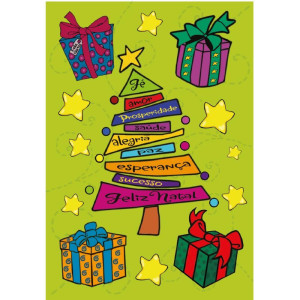 Cartao De Natal Kit-250 Dobrado C/envelope-117884-61988