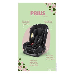 Cadeira Para Auto Prius 0-25 Kgs Multikids Baby Preta-BB639-41177