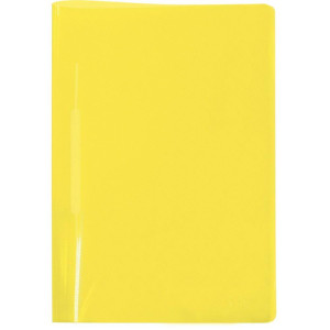 Pasta Grampo Trilho Plastica Oficio Amarela