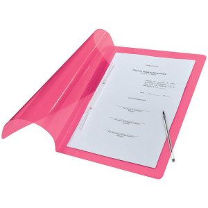 Pasta Grampo Trilho Plastica Oficio Vermelho-118303-36241