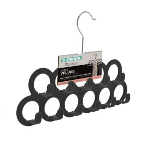 Cabide Veludo Preto P/ Lenços/cintos-118448-84692