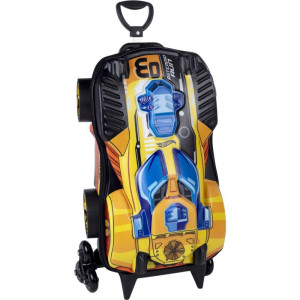 Mochila Infantil Com Rodinha Hotwheels Dune A Soar Dourada-118087-79485