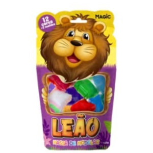 Massa De Modelar 12 Cores 2 Moldes Leão