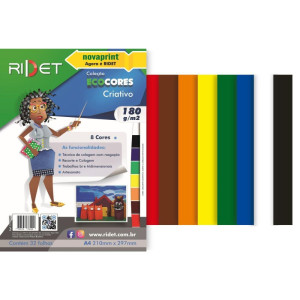 Bloco Para Educacao Artistica Criativo A4 8 Cores 180g. 32fl