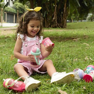 Copo Com Porta Snack Playful Rosa Sunset-BB1013-21934