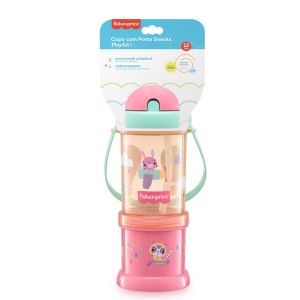 Copo Com Porta Snack Playful Rosa Sunset-BB1013-46398