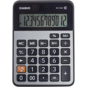 Calculadora De Mesa 12 Dig. Solar/bateria Prata