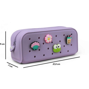 Estojo Simples Silicone C/4ping. Lilas Pastel-118114-65854