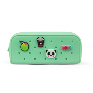 Estojo Simples Silicone C/4ping. Verde Pastel-118112-72953