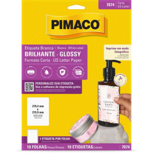 Etiqueta Carta Glossy 279,4mmx215,9mm 10fls-106169-91474