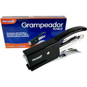 Grampeador Alicate P/25fls Pl9812 Preto 24/6-26/6