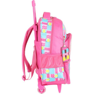 Mochila Infantil Com Rodinha Barbie G Pink C/alca-115375-37379