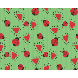 Papel Presente Bobina Couche 60cm.mod.251 Joaninha