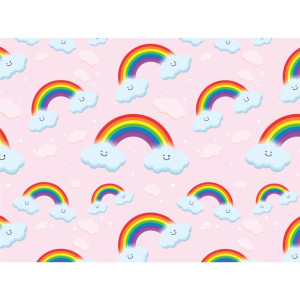 Papel Presente Bobina Couche 60cm.mod.340 Arco Iris
